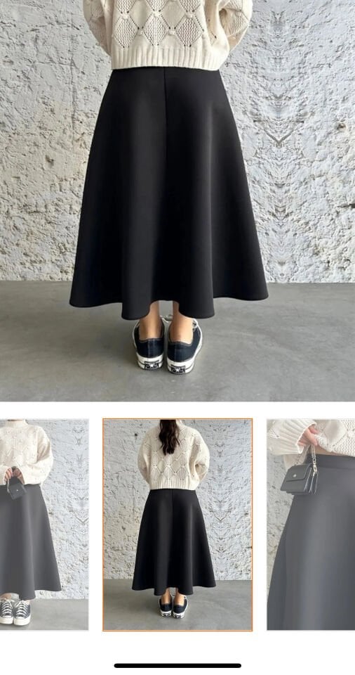 Siyah lüx  double kumaş kiloş etek